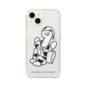 まとめ得 168cm ハイブリッドクリアケース for iPhone 13 White Olly with パジャマ 168257i13 x [2個] /l