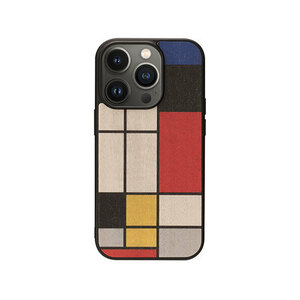 Man & Wood 天然木ケース for iPhone 14 Pro Mondrian Wood 背面カバー型 I23635i14P /l