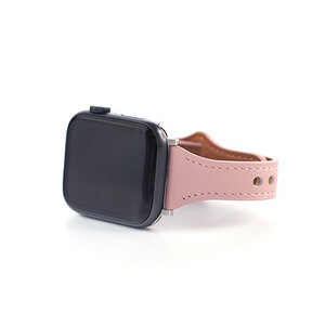 WEARPLANET Slim Line フラット本革バンド for Apple Watch 41/40/38mm Tickle Pink WP23217AWPK /l