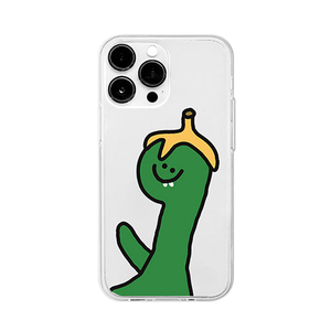 168cm ソフトクリアケース for iPhone 14 Pro Green Olly with バナナ 背面カバー型 16823842i14P /l