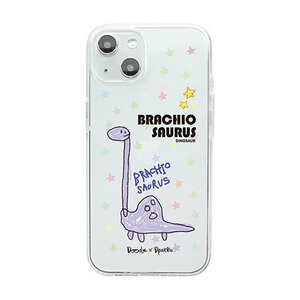 まとめ得 Dparks ソフトクリアケース for iPhone 14 DINO BRACHIOSAURUS 背面カバー型 DS24129i14 x [2個] /l