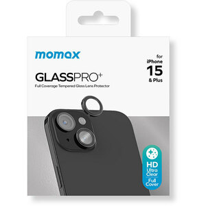 MOMAX モーマックス GlassPro+ カメラ専用強化ガラスフィルム for iPhone 15 / 15 Plus ブラック MM25529i15 /l