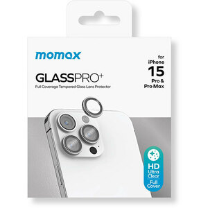 MOMAX モーマックス GlassPro+ カメラ専用強化ガラスフィルムfor iPhone 15 Pro/ 15 Pro Max グレー MM25542i15PR /l