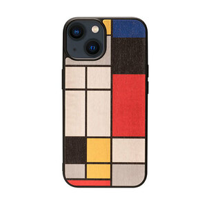 まとめ得 Man & Wood 天然木ケース for iPhone 14 Plus Mondrian Wood 背面カバー型 I23641i14M x [2個] /l