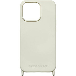 PHONECKLACE フォンネックレス ストラップホール付きシリコンケース for iPhone 15 Pro Max　アイボリー PN25608i15PM /l