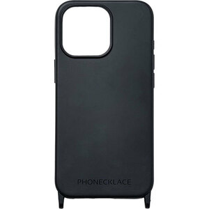 PHONECKLACE フォンネックレス ストラップホール付きシリコンケース for iPhone 15 Pro Max　ブラック PN25607i15PM /l