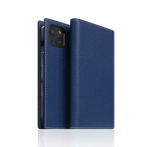 まとめ得 SLG Design Full Grain Leather Case for iPhone 14 ネイビーブルー 手帳型 SD24310i14NB x [2個] /l