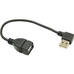まとめ得 変換名人 USB Atype右L20cm延長 黒 USBA-CA20RL/BK x [4個] /l
