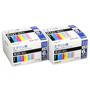 world business supply Luna Life Epson for KUI-6CL interchangeable ink cartridge 6 pcs set ×2 piece pack /l