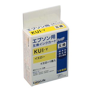 まとめ得 ワールドビジネスサプライ Luna Life エプソン用 互換インクカートリッジ KUI-Y イエロー LNEPKUI-Y x [3個] /l