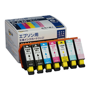  world business supply Luna Life Epson for interchangeable ink cartridge KAM-6CL black 1 pcs extra attaching 7 pcs set LNEPKAM/6PBK+1 /l