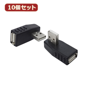変換名人 10個セット 変換プラグ USB A 右L型 USBA-RLX10 /l