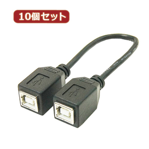 変換名人 10個セット USBケーブル20cm B(メス) to B(メス) USBBB-BB20X10 /l