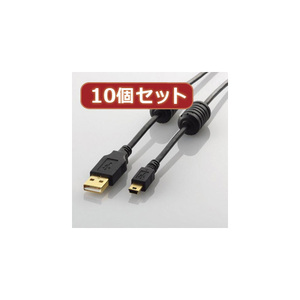 まとめ得 10個セット エレコム フェライトコア付きUSB2.0ケーブル U2C-MF15BKX10 x [2個] /l