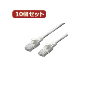 変換名人 10個セット LANケーブル CAT5 3.0m LAN5-CA300X10 /l