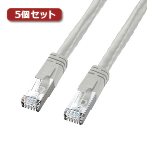 5個セット サンワサプライ PoECAT6LANケーブル KB-T6POE-10X5 /l