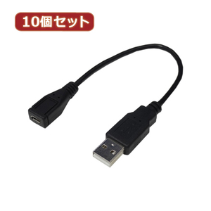 変換名人 10個セット USBケーブル20 A(オス) to micro(メス) USBAA/MCB20X10 /l