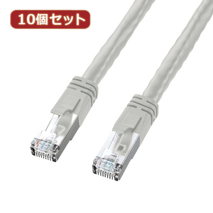 10個セットサンワサプライ PoECAT6LANケーブル KB-T6POE-03X10 /l