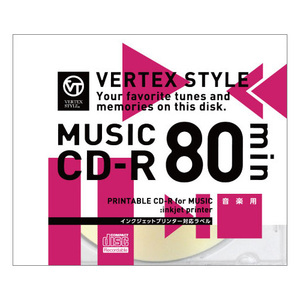 まとめ得 50個セット VERTEX CD-R(Audio) 80分 1P インクジェットプリンタ対応(ホワイト) 1CDRA80VX.WPX50 x [2個] /l