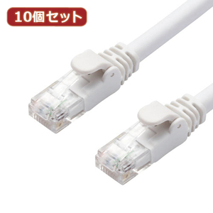 10個セットエレコム LANケーブル/CAT6A/スタンダード/1m/ホワイト LD-GPA/WH1X10 /l