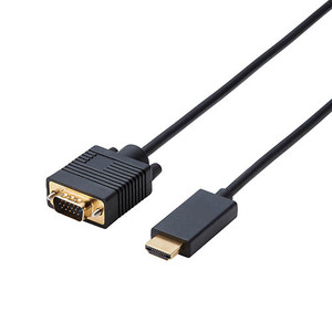 【5個セット】エレコム 変換ケーブル/HDMI-VGA/1.0m/ブラック CAC-HDMIVGA10BKX5 /l