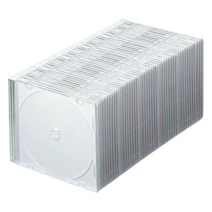 【5個セット(50枚×5)】 サンワサプライ Blu-ray・DVD・CDケース(スリムタイプ・50枚セット・ホワイト) FCD-PU50MWN2X5 /l