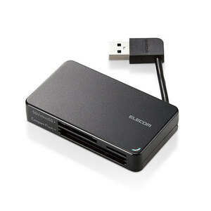 まとめ得 【3個セット】 エレコム USB3.0対応メモリカードリーダー/ケーブル収納型タイプ MR3-K303BKX3 x [2個] /l