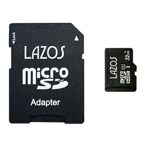 【20個セット】 Lazos microSDHCメモリーカード 32GB UHS-I CLASS10 紙パッケージ L-B32MSD10-U1X20 /l