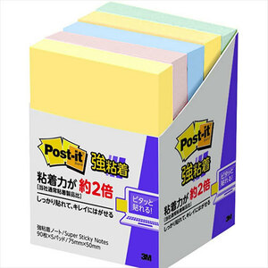 まとめ得 【5個×5セット】 3M Post-it ポストイット 強粘着ノート パステルカラー 混色 5個入 3M-656-5SSAPX5 x [2個] /l