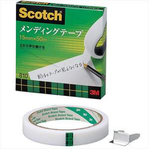 まとめ得 【5個セット】 3M Scotch スコッチ メンディングテープ 15mm×50m 3M-810-3-15X5 x [2個] /l