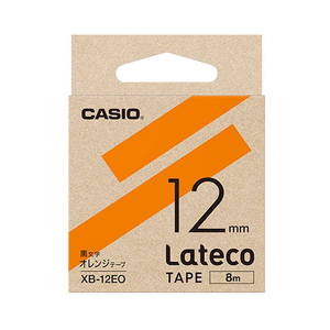【5個セット】 カシオ計算機 Lateco 詰め替え用テープ 12mmオレンジテープ黒文字 XB-12EOX5 /l
