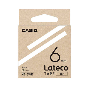 まとめ得 【5個セット】 カシオ計算機 Lateco 詰め替え用テープ 6mm 白テープ 黒文字 XB-6WEX5 x [2個] /l