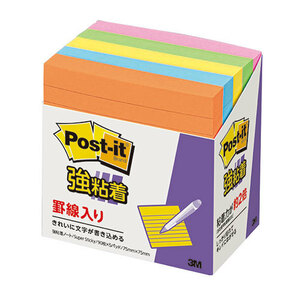 まとめ得 【5個セット】 3M Post-it ポストイット 強粘着ラインノート 混色5色 3M-630-5SSANX5 x [2個] /l