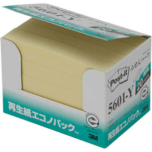 まとめ得 【5個セット】 3M Post-it ポストイット 再生紙エコノパック ふせんハーフ 3M-5601-YX5 x [2個] /l