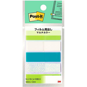 【10個セット】 3M Post-it ポストイット フィルム見出し マルチカラー4 3M-688MC-4X10 /l