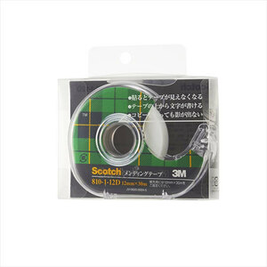 【10個セット】 3M Scotch スコッチ メンディングテープ 12mm ディスペンサー付 3M-810-1-12DX10 /l