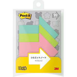 【10個セット】 3M Post-it ポストイット シルエットノート 強粘着 ヤジルシ2 3M-SSS-YA2X10 /l