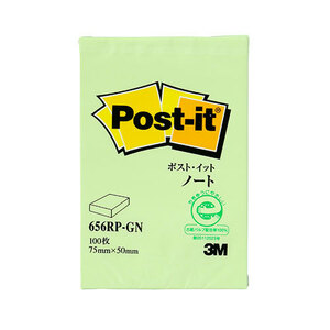 【20個セット】 3M Post-it ポストイット 再生紙 ノート グリーン 3M-656RP-GNX20 /l