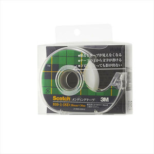 【10個セット】 3M Scotch スコッチ メンディングテープ 18mm ディスペンサー付 3M-810-1-18DX10 /l