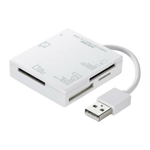 まとめ得 【5個セット】 サンワサプライ USB2.0 カードリーダー 4スロット ホワイト ADR-ML15WNX5 x [2個] /l