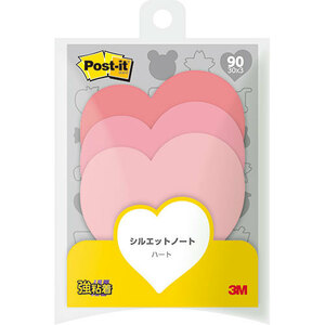 [10 piece set ] 3M Post-it post ito Silhouette Note a little over cohesion Heart 3M-SSS-HERX10 /l