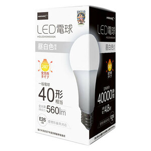 まとめ得 【10個セット】 HIDISC LED電球(一般電球40形相当) 昼白色 HDLED40W5000KX10 x [2個] /l