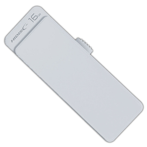 【5個セット】 HIDISC USB 2.0 フラッシュドライブ 16GB 白 スライド式 HDUF127S16G2X5 /l