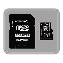 【5個セット】 HIDISC microSDHCカード 64GB CLASS10 UHS-1対応 高速転送 Read80 SD変換アダプタ付き HDMCSDX64GCL10UIJP3X5 /l_画像1