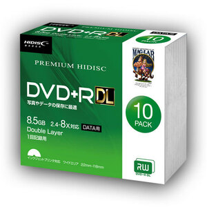 [10 листов ×5 комплект ] HIDISC DVD+R DL 8 скоростей соответствует 8.5GB 1 раз данные регистрация для струйный принтер соответствует тонкий в кейсе HDVD+R85HP10SCX5 /l