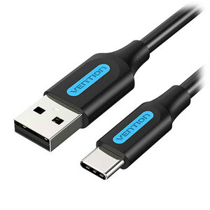 【10個セット】 VENTION USB 2.0 A Male to USB-C Maleケーブル1.5m Black PVC Type CO-6285X10 /l