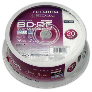 10個セット PREMIUM HIDISC BD-RE くり返し録画 2倍速 25GB 20Pスピンドルケース HDVBE25NP20SPX10 /l