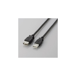 まとめ得 エレコム USB2.0延長ケーブル(A-A延長タイプ) U2C-E20BK x [3個] /l