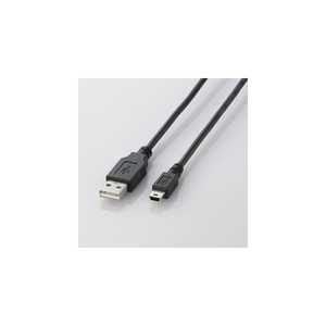 まとめ得 エレコム USB2.0ケーブル(mini-Bタイプ) U2C-M15BK x [2個] /l