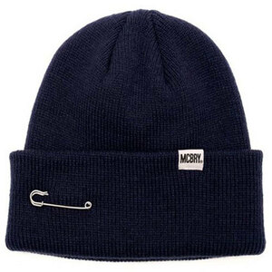 MACK BARRY マクバリー 【BEANIE(ビーニー)】 MCBRY LONG BEANIE ネイビー MCBRY73536 /l